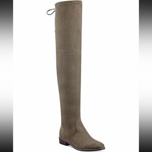 Marc Fisher Womens Humor 2 Faux Suede Over-The-Knee Boots Taupe Size 8.5M